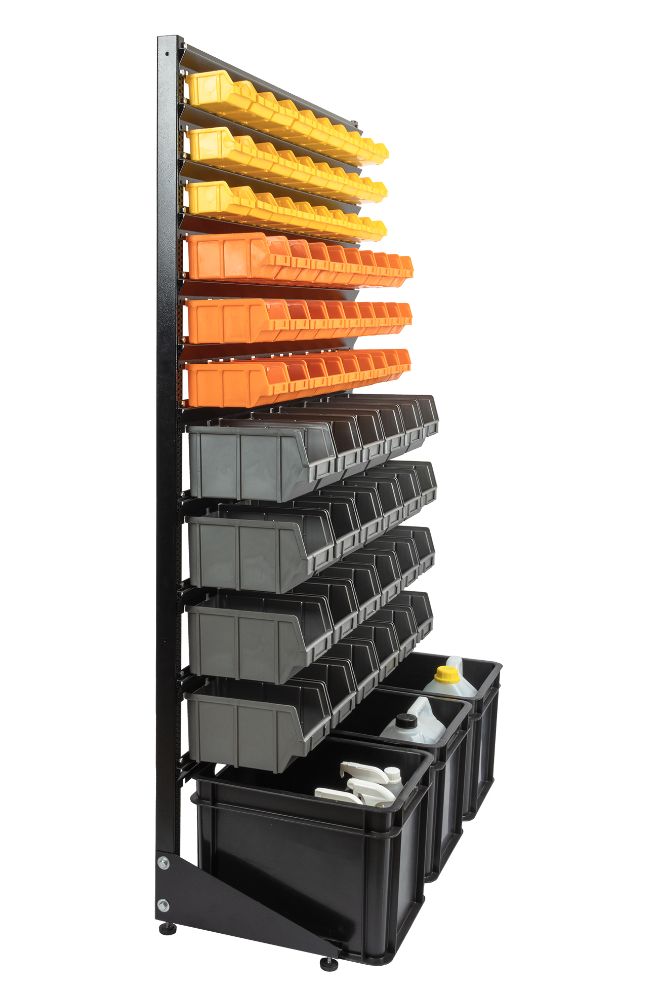 Стеллаж с боксами для крепежа